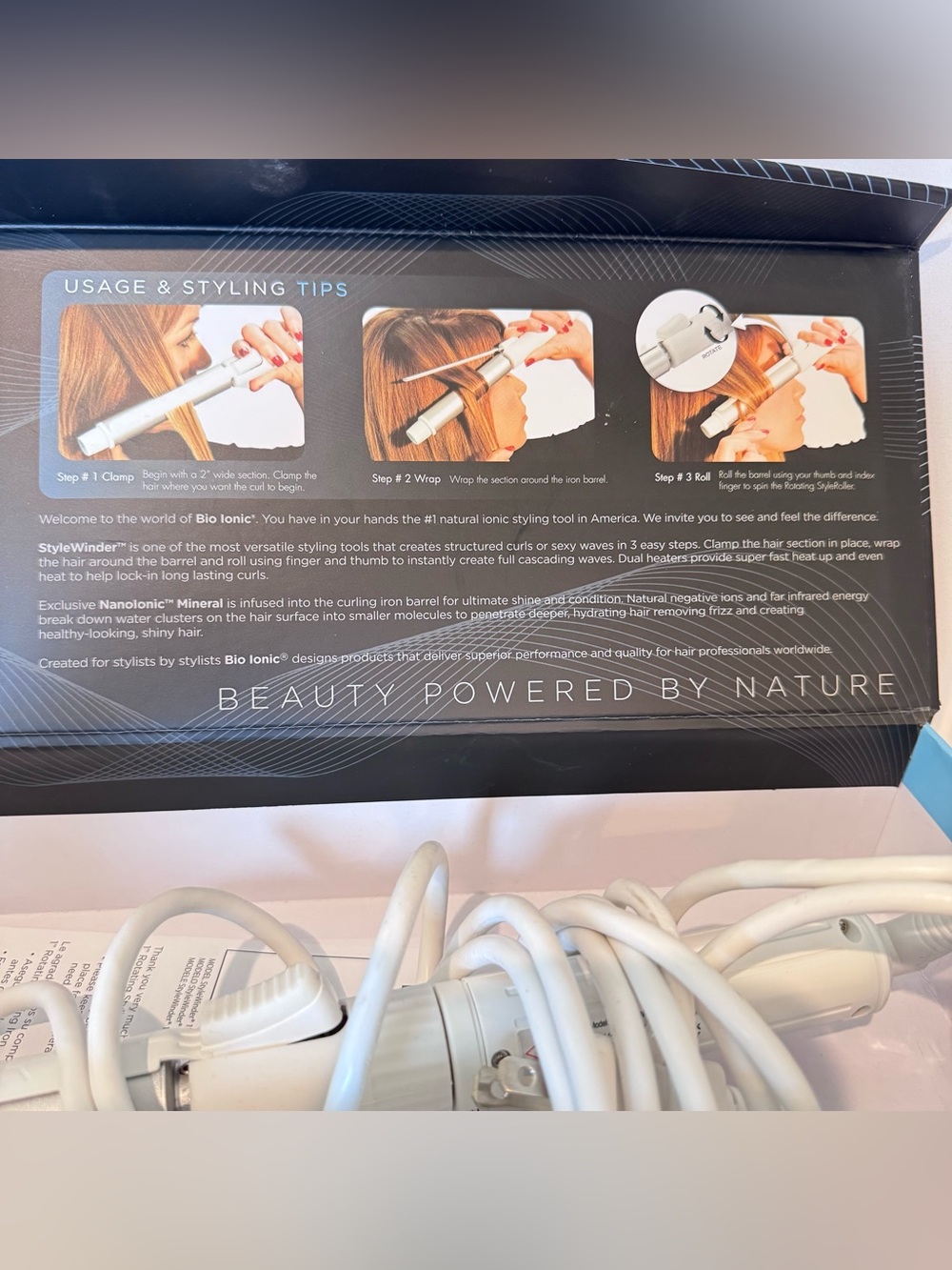 Bio Ionic StyleWinder Pro Rotating Styling Iron - White - Picture 8 of 9